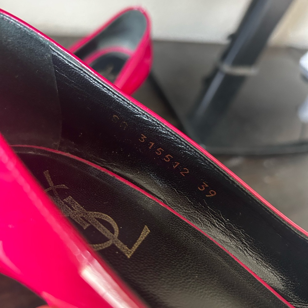 YSL Tribtoo bright pink patent leather heels - Picture 7 of 10